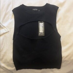 Nasty Gal Black Cutout Tank Top